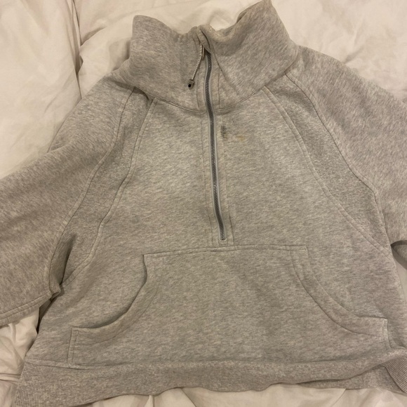 lululemon athletica Tops - Lululemon Athletica Light Gray Pullover Medium/Large